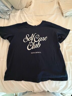 Garage Navy Blue "Self Care Club" Graphic Tee